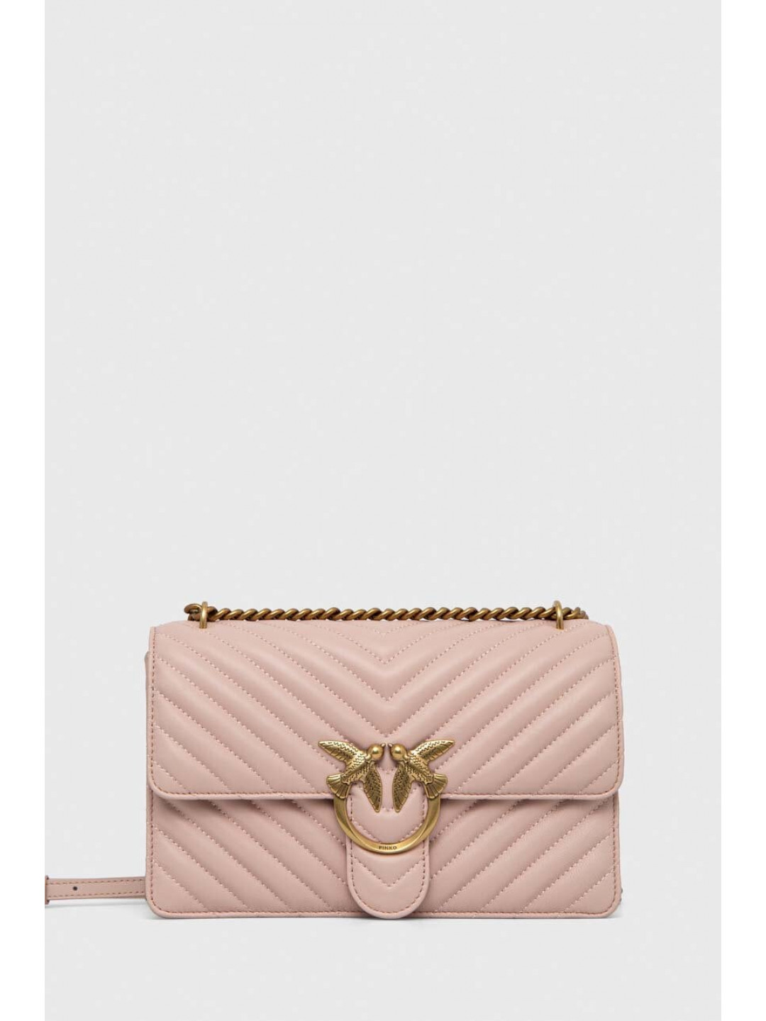 Kožená kabelka Pinko růžová barva 100941 A0GK